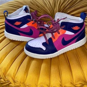 Jordan 1 Mid Fire Pink Regency Purple